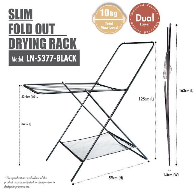 HOUZE SLIM Fold Out Drying Rack - 7