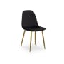 (As-is) Finnley Dining Chair - Brass, Black (Velvet) - 0