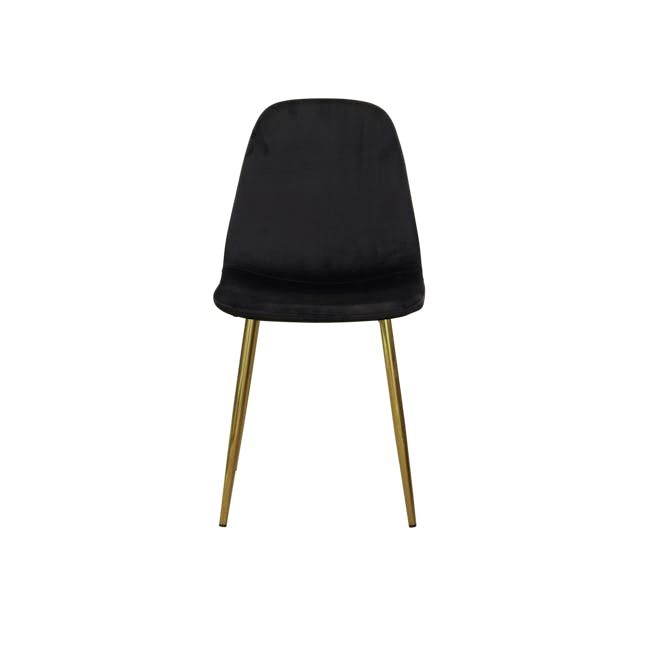 Finnley Dining Chair - Brass, Black (Velvet) - 2