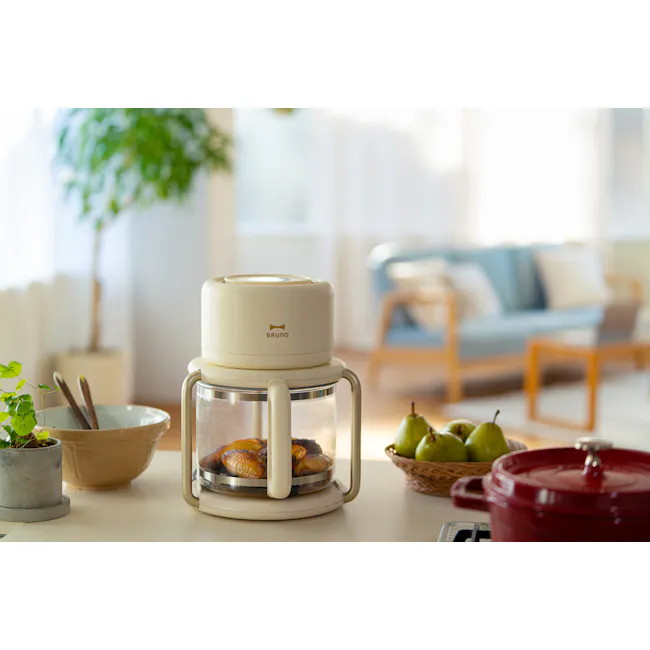 BRUNO Glass Air Fryer - Ivory - 2