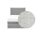 ESSENTIALS Single Headboard Storage Bed - Linen (Pet Friendly)