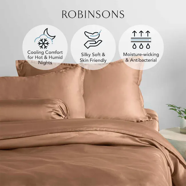 Robinsons Cool Bamboo Bed Sheet Set Hotel Collection - Ice Blue (4 Sizes) - 2