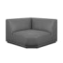 Milan 4 Seater Corner Extended Sofa - Smokey Grey (Faux Leather) - 12