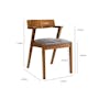 Imogen Dining Chair - Cocoa, Chestnut (Fabric) - 8
