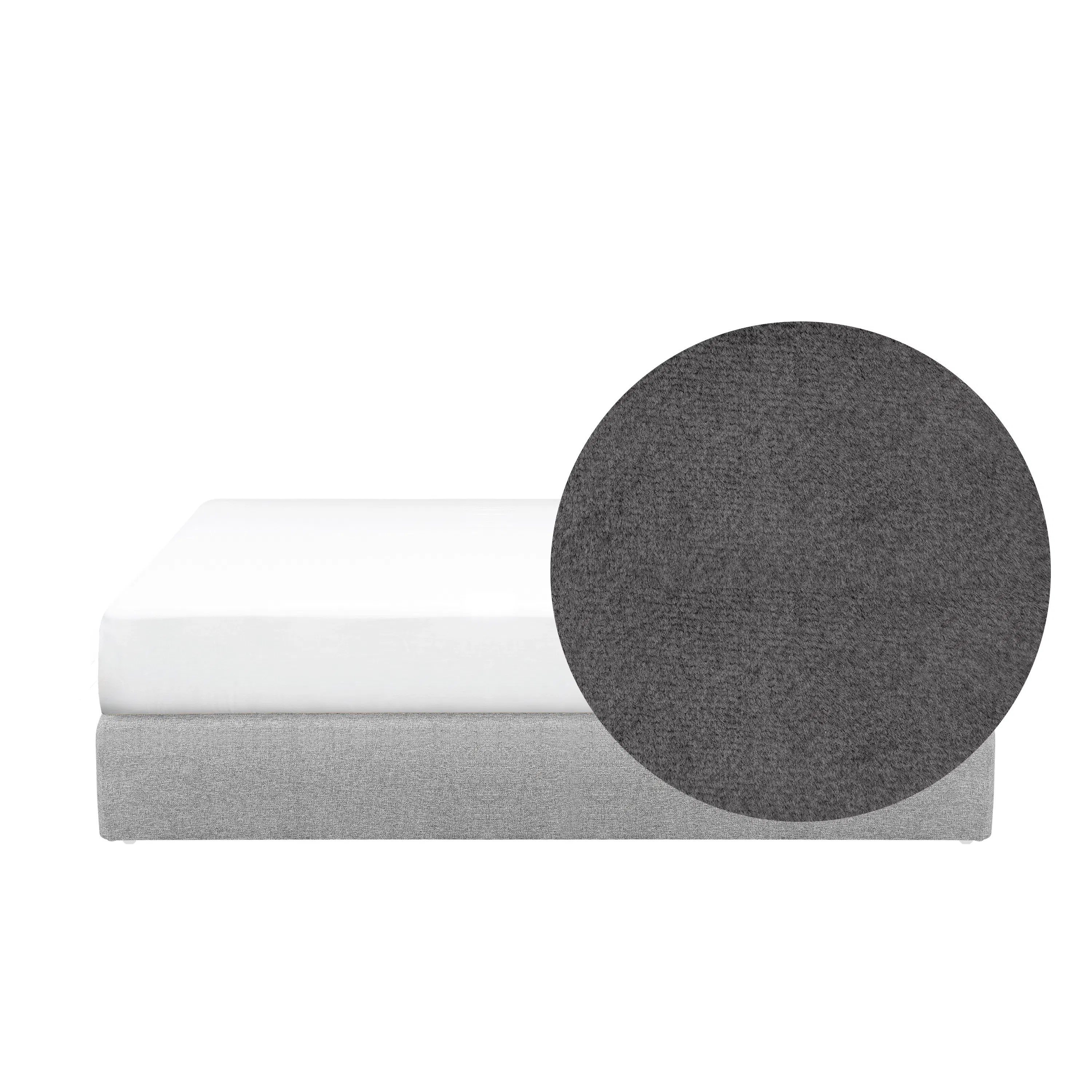 ESSENTIALS Queen Box Bed - Shadow Grey (Pet Friendly)