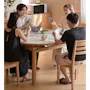 Ludelle Round Extendable Dining Table 1.1m - Oak, Marble White (Sintered Stone) - 7