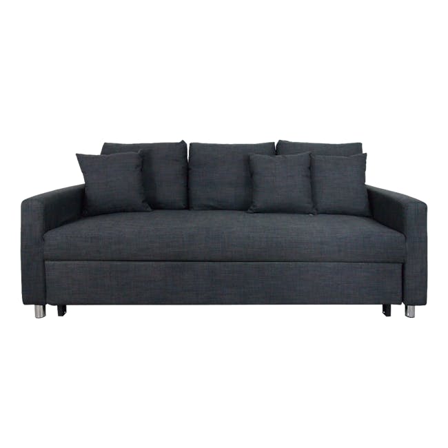 Vernon 3 Seater Sofa Bed - Grey - 0