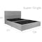 ESSENTIALS Super Single Headboard Box Bed - Denim (Fabric) - 13