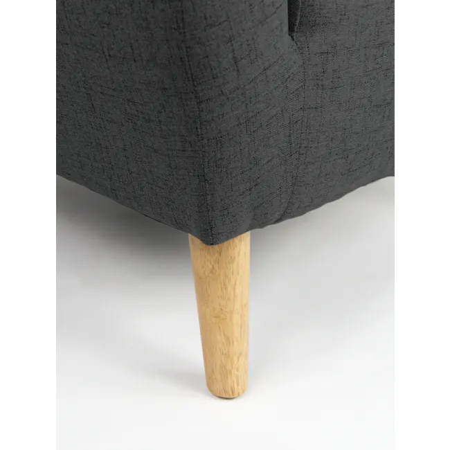 Hana 3 Seater Sofa with Hana Armchair - Charcoal - 20