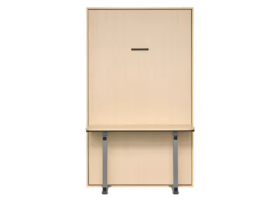 Llyod Super Single Vertical Wall Bed with Desk - Oak