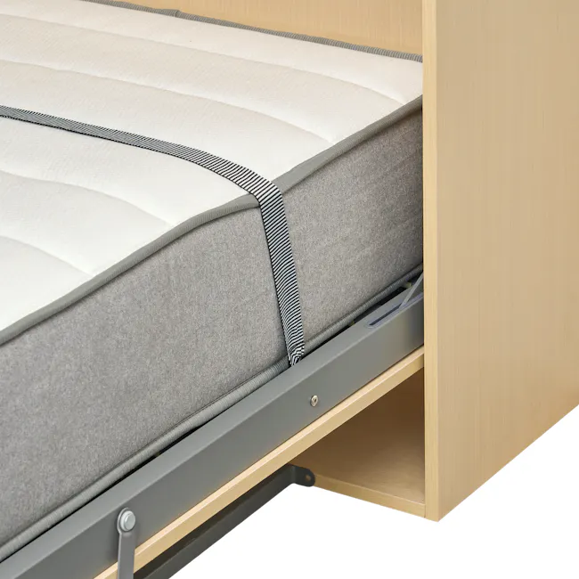Llyod Super Single Vertical Wall Bed with Desk - Oak - 11