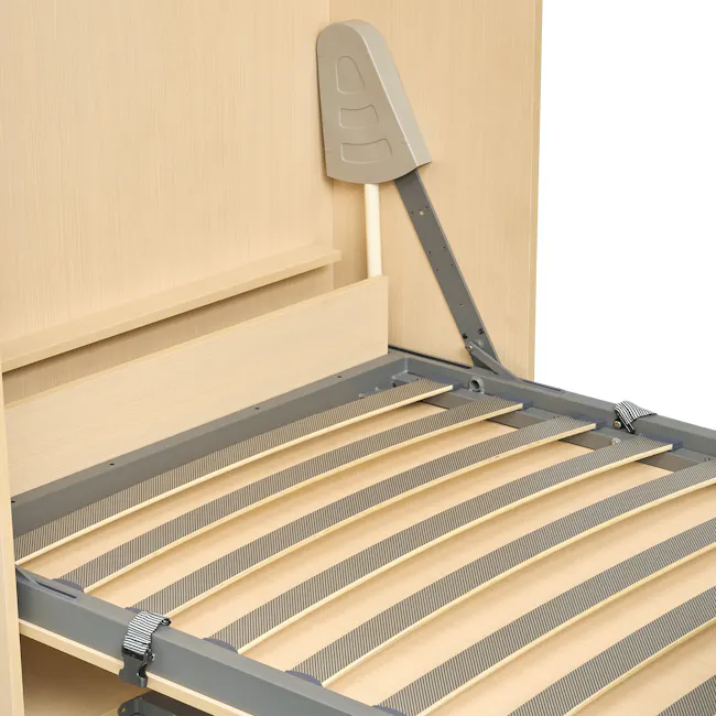 Llyod Super Single Vertical Wall Bed with Desk - Oak - 8