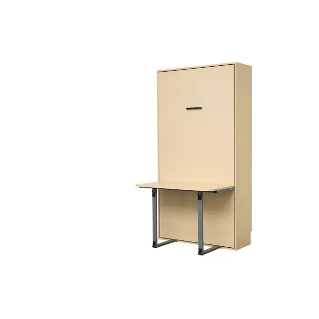 Llyod Super Single Vertical Wall Bed with Desk - Oak - 2