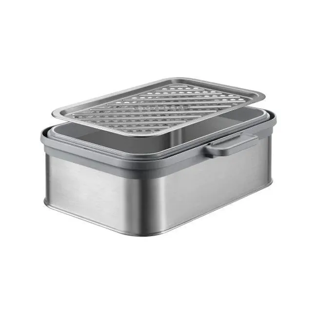Buydeem 2 Tier Multi Functional Food Steamer - 3 - Silver stainless steel kitchen utensil, rectangular container, stainless