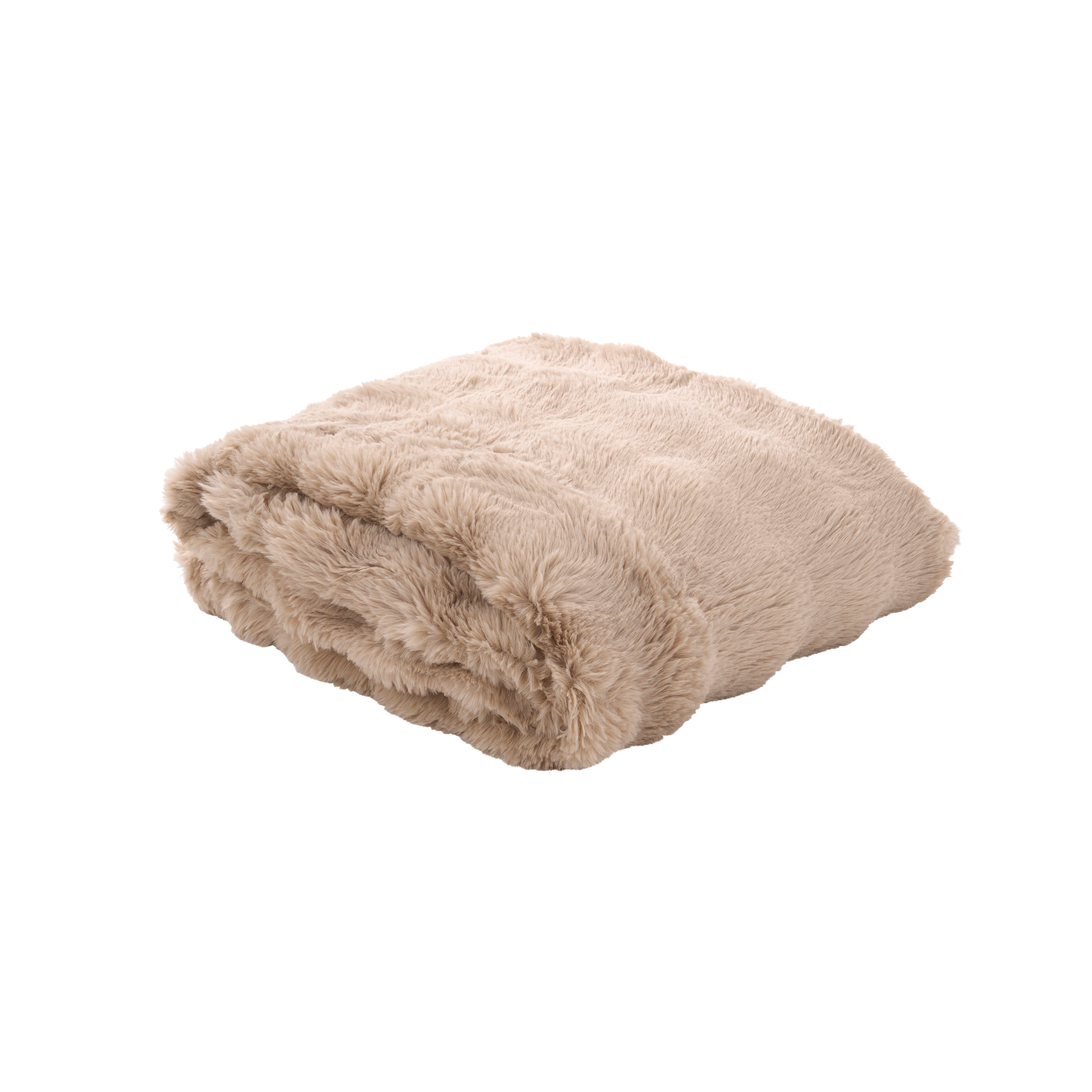 Jaclyn Luxe Plush Throw Blanket in Taupe (2 sizes)