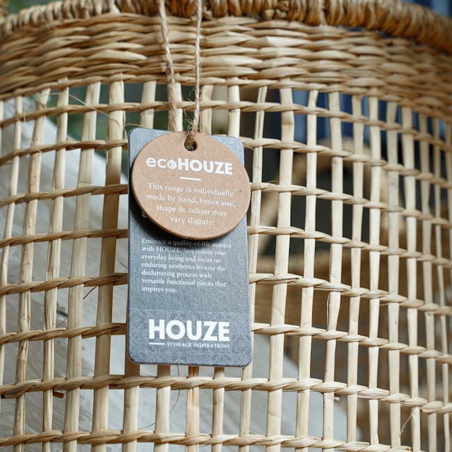 ecoHOUZE Seagrass Round Basket With Handles (2 Sizes) - 5