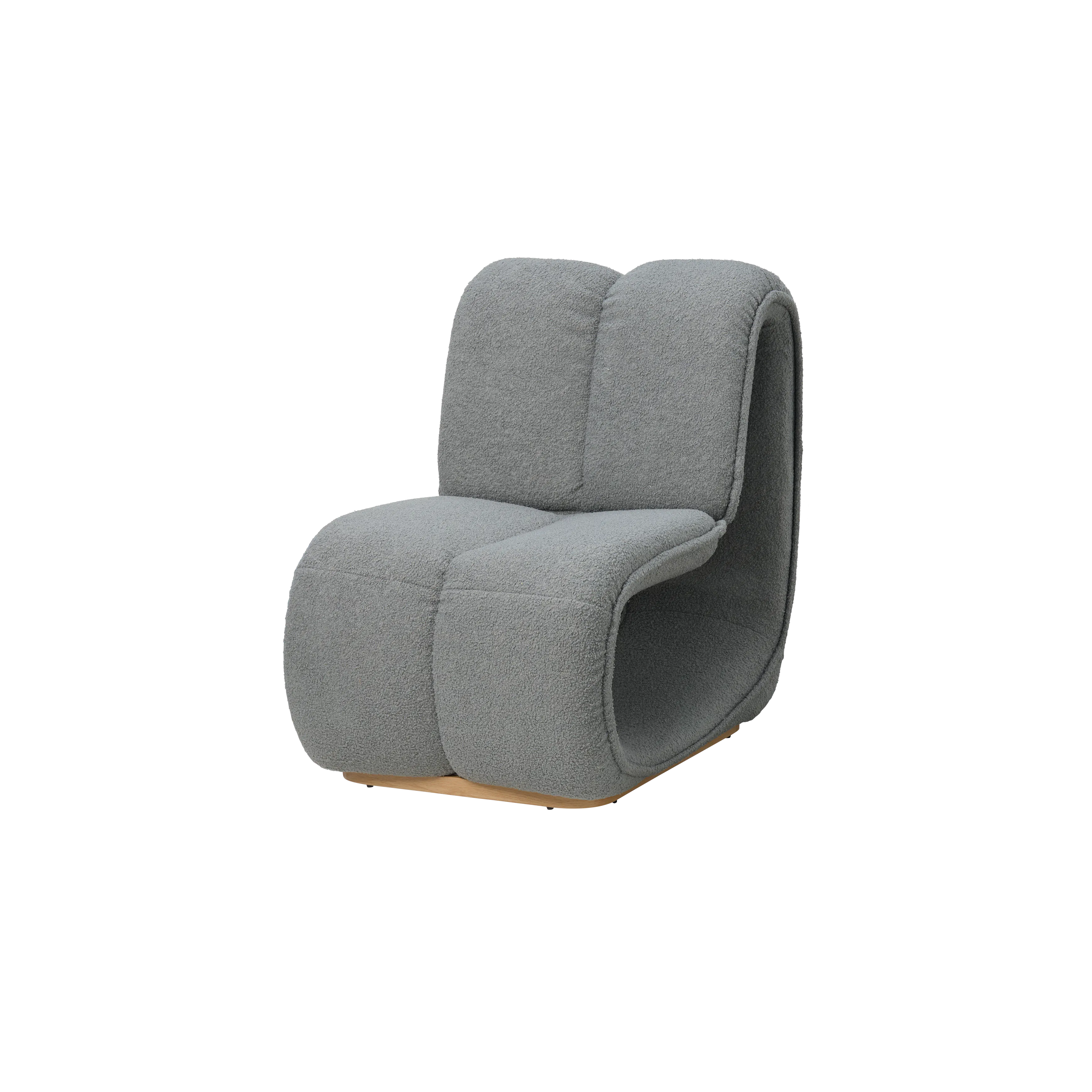 Noka Lounge Chair - Grey Boucle