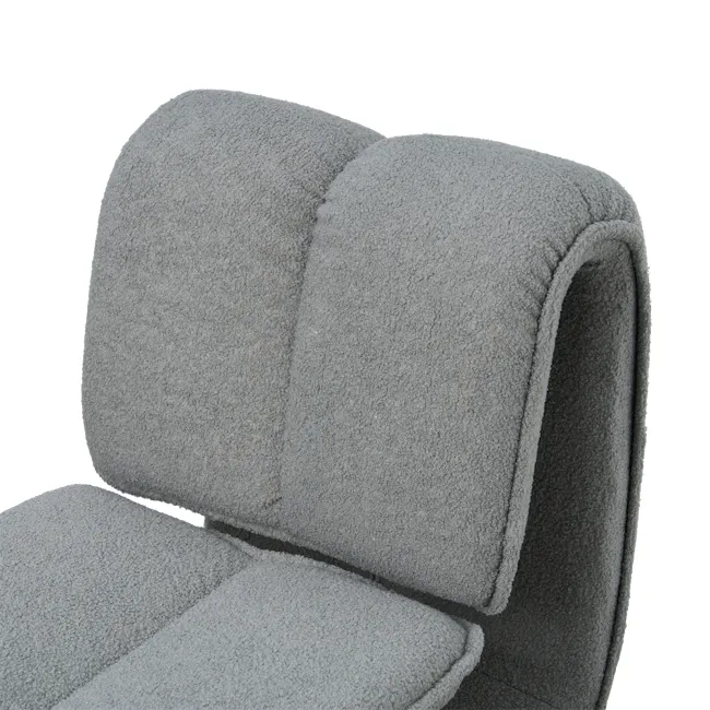Noka Lounge Chair - Grey Boucle - 7