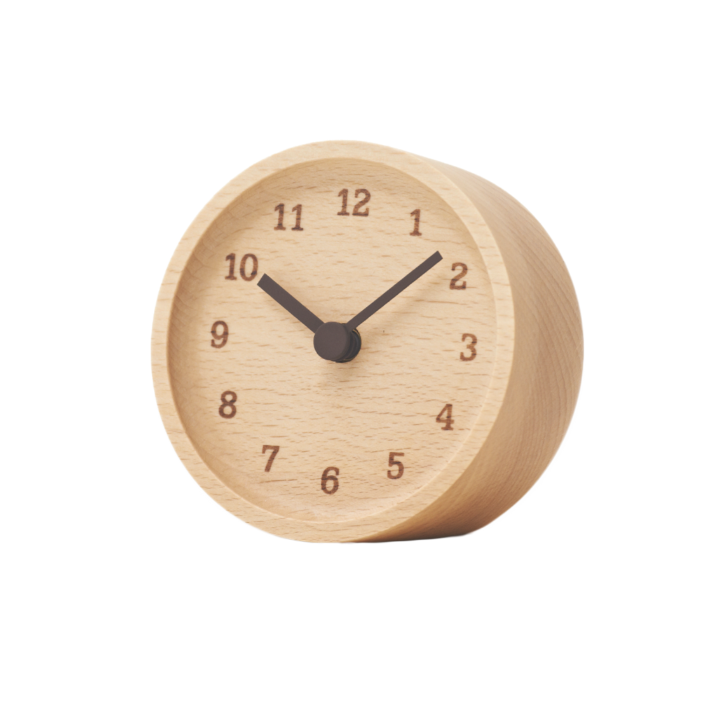 MUKU Table Clock - Beech