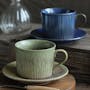 Koa Ceramic Coffee Cup & Saucer - Sapphire Blue - 2