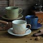 Koa Ceramic Coffee Cup & Saucer - Sapphire Blue - 1