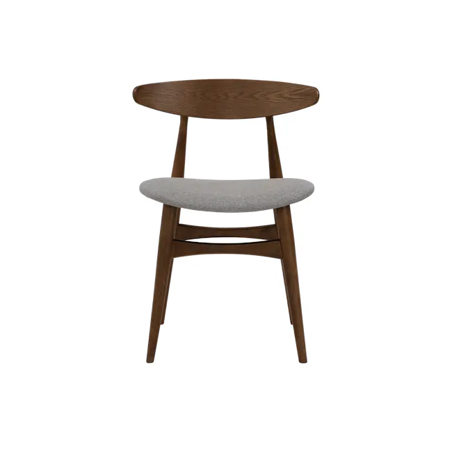 Tricia Dining Chair - Walnut, Dolphin Grey (Fabric) - 4