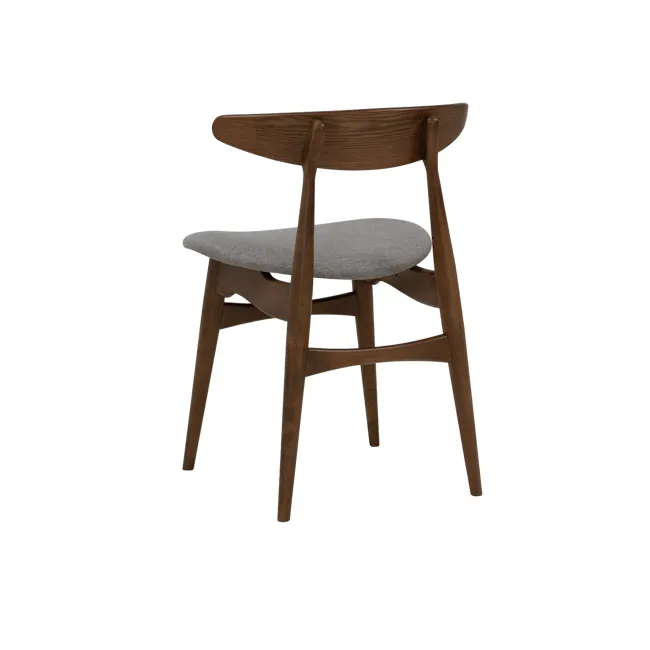 Tricia Dining Chair - Walnut, Dolphin Grey (Fabric) - 2