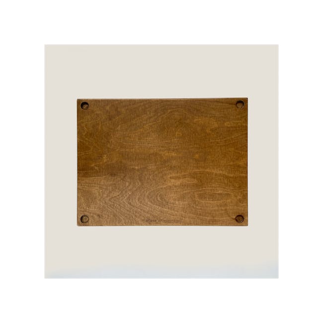 Aykasa Walnut Restored Midibox Lid - 6 - Wooden panel with visible grain texture, rectangular shape, two screws, natural