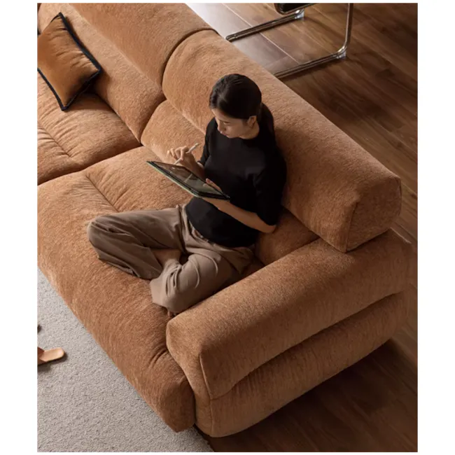 Toren 4 Seater Sofa - Camel - 10