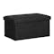 Domo Foldable Storage Bench Ottoman - Black - 0