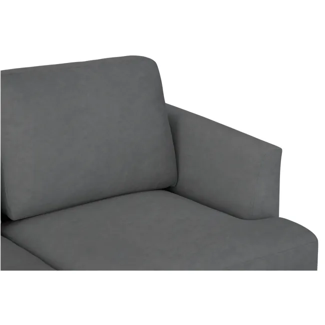 Soma 2 Seater Sofa with Soma Armchair - Dark Grey (Scratch Resistant) - 10 - Grey upholstered sofa, modern design