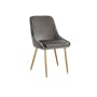 Raen Dining Chair - Warm Grey (Velvet) - 0