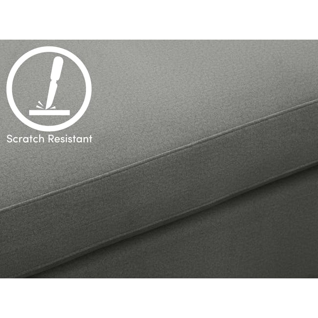 Ashley L-Shaped Lounge Sofa - Sesame Grey (Scratch Resistant Fabric) - 6