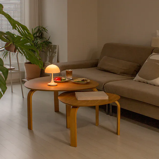 (As-is) Stephanie Nesting Coffee Table - Oak - 2 - 10