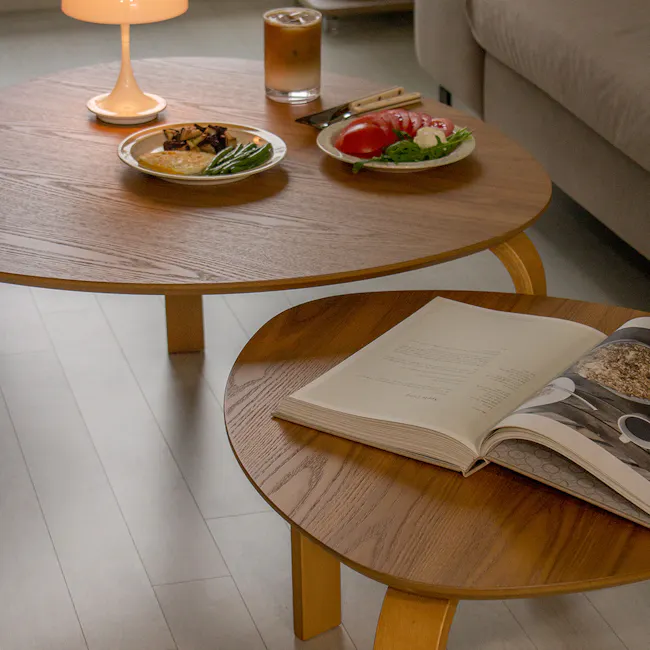 (As-is) Stephanie Nesting Coffee Table - Oak - 6 - 11