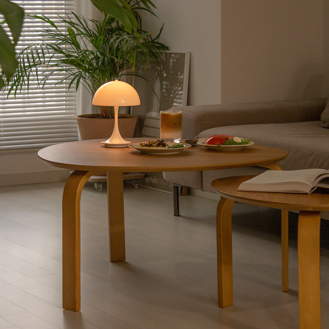 oak nesting coffee tables