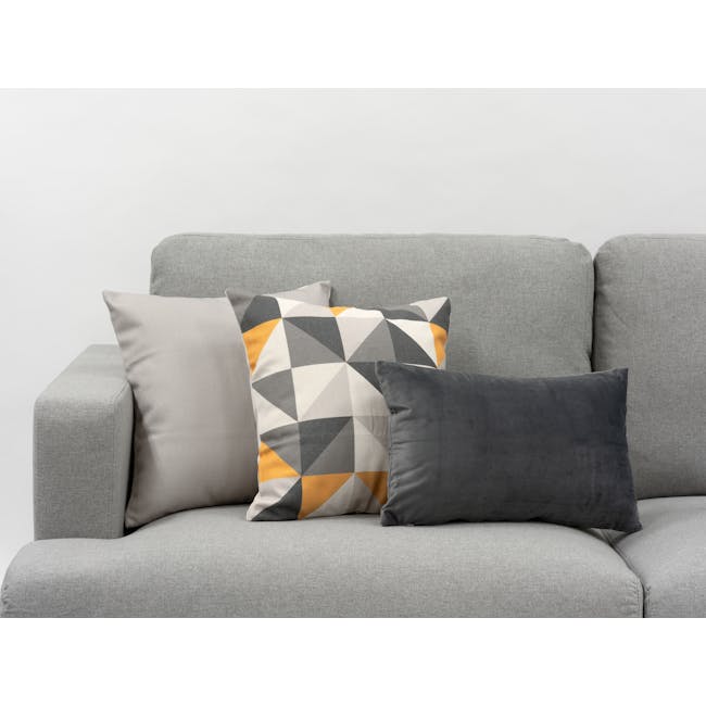 Throw Cushion Cover - Light Grey - 1