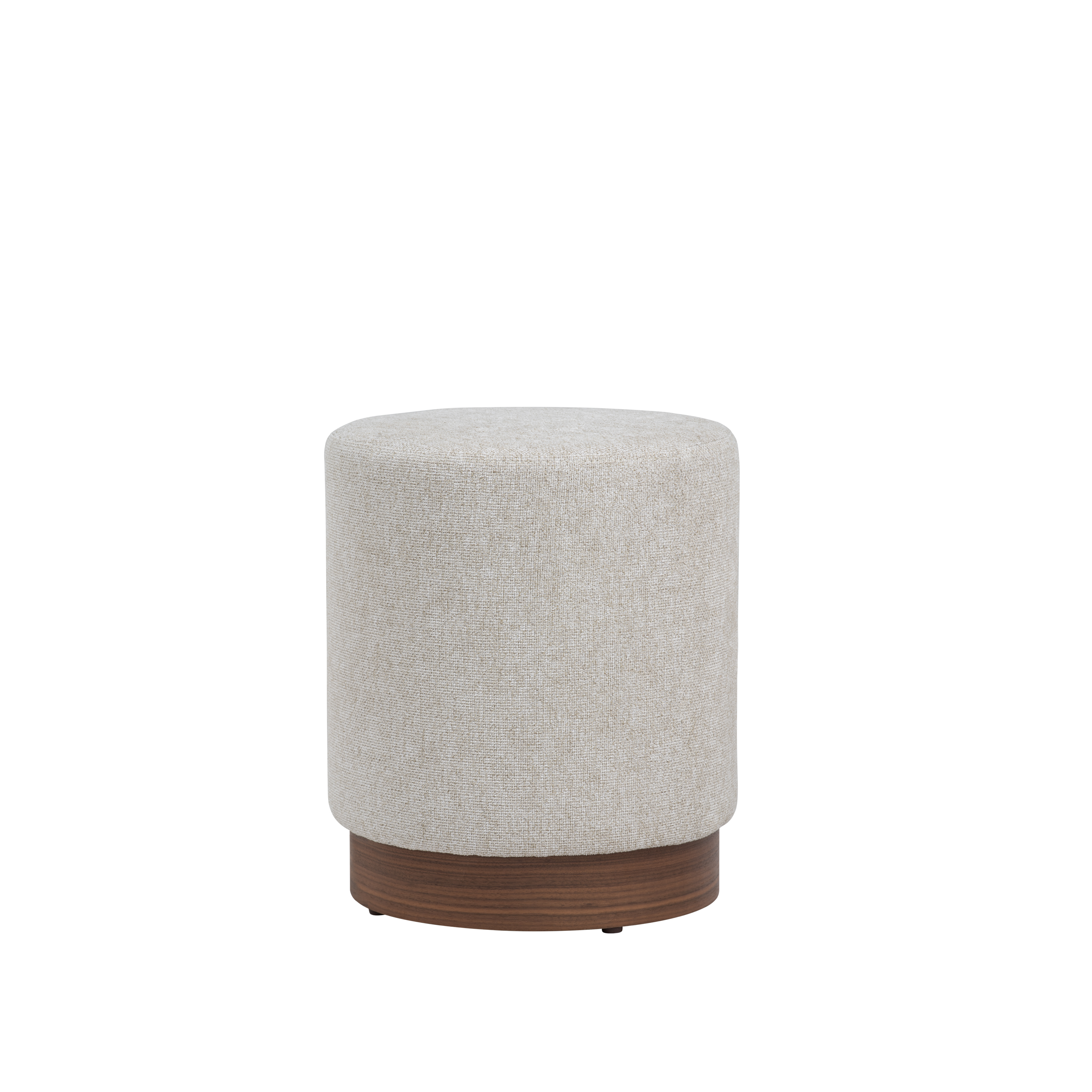 Axel Pouf - Walnut, Beige