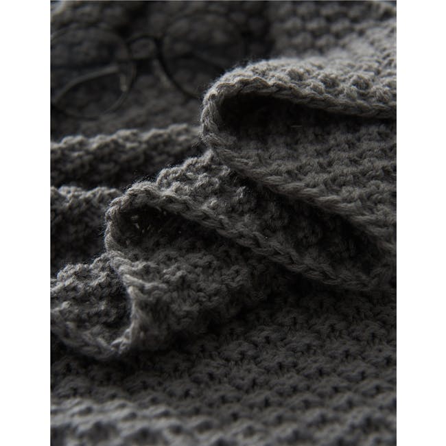 Celeste Knitted Throw - Grey - 3