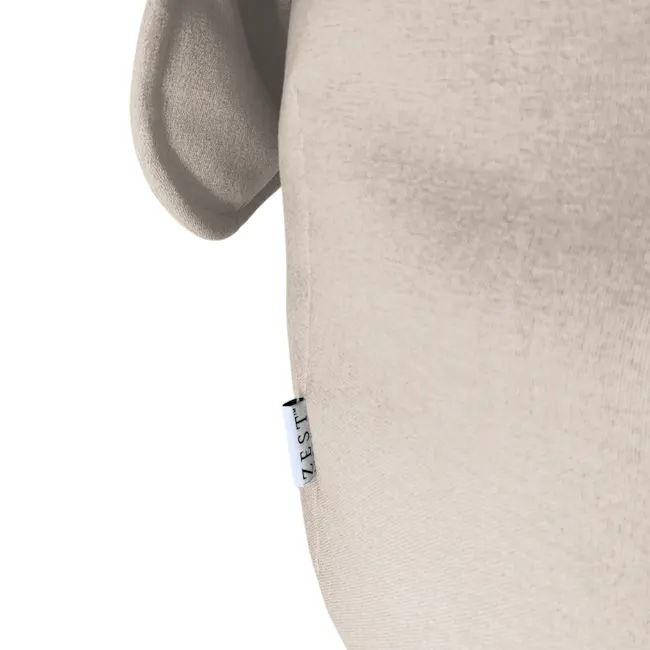 Eddy Bean Bag - Grey - 5 - Fabric texture, neutral color, soft fabric, natural weave, woven material, linen appearance