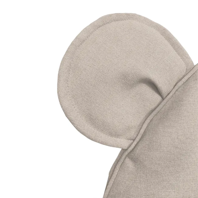 Eddy Bean Bag - Grey - 3 - Beige fabric, soft texture, smooth surface, subtle pattern, ergonomic design, comfortable fit