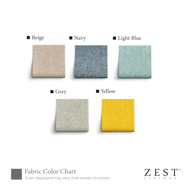 Eddy Bean Bag - Grey - 9 - Fabric color chart, beige, navy, light blue, grey, yellow, navy blue, light grey