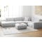 Milan 3 Seater Corner Extended Sofa - Slate (Fabric) - 1