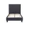 Hank Super Single Bed in Hailstorm with 1 Innis Side Table in Black, Natural - 2