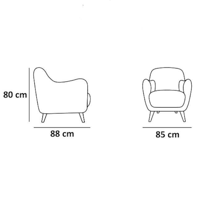 Evan 3 Seater Sofa with Evan Armchair - Slate - 8