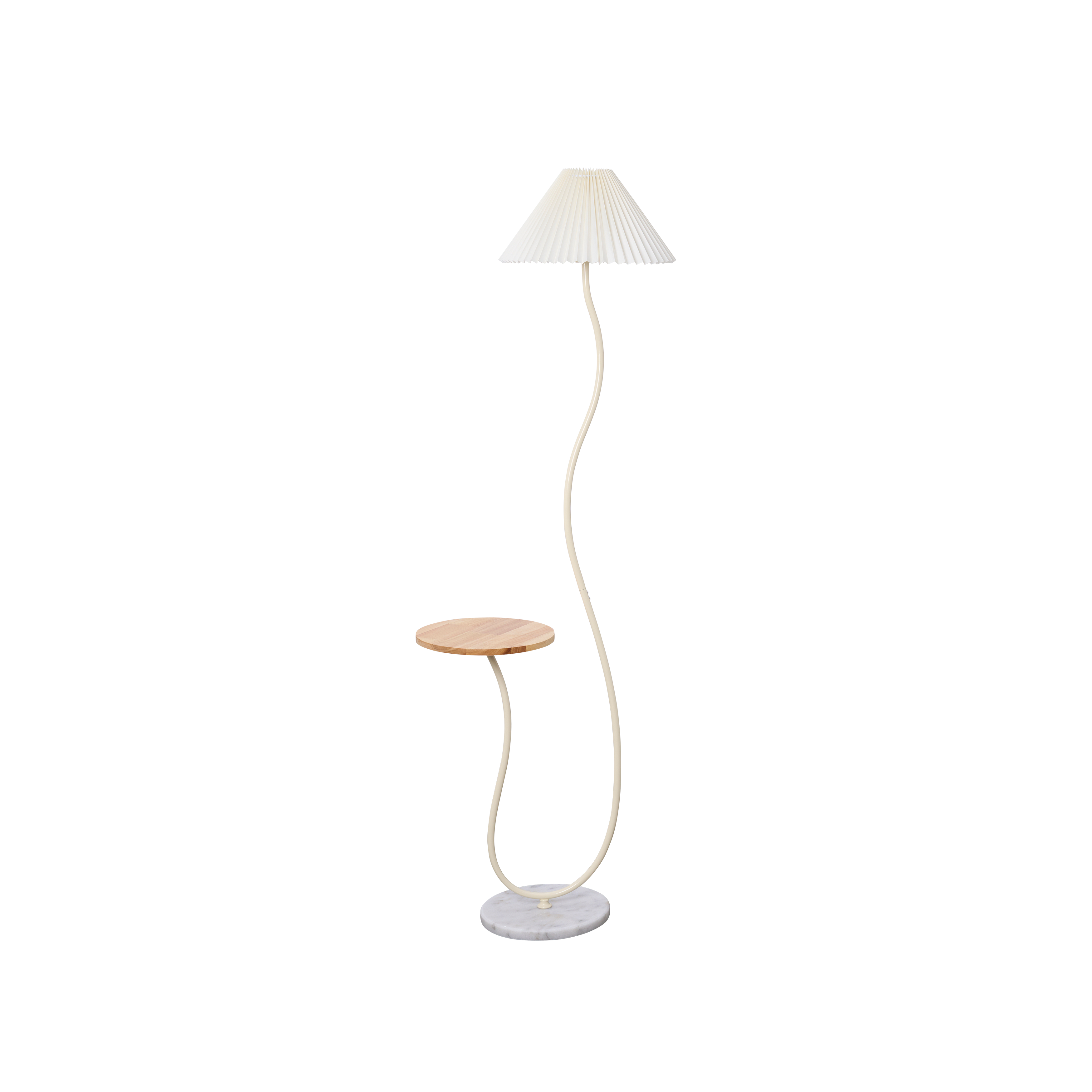 Freely Floor Lamp with Side Table - Ivory