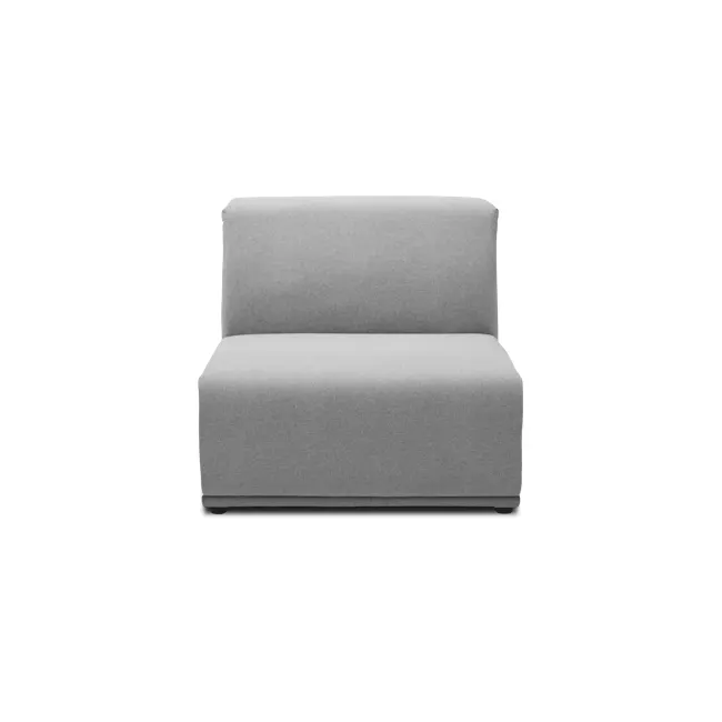 Milan 4 Seater Sofa - Slate (Fabric) - 11 - Modern minimalist sofa, sleek design, gray fabric upholstery, comfortable