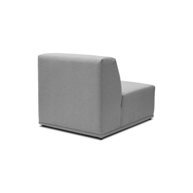 Milan 4 Seater Sofa with Ottoman - Slate (Fabric) - 30 - Modern minimalist sofa, sleek design, comfortable seating, neutral