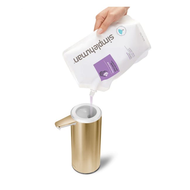 simplehuman Sensor 9oz Soap Pump Rechargeable - Brass - 2