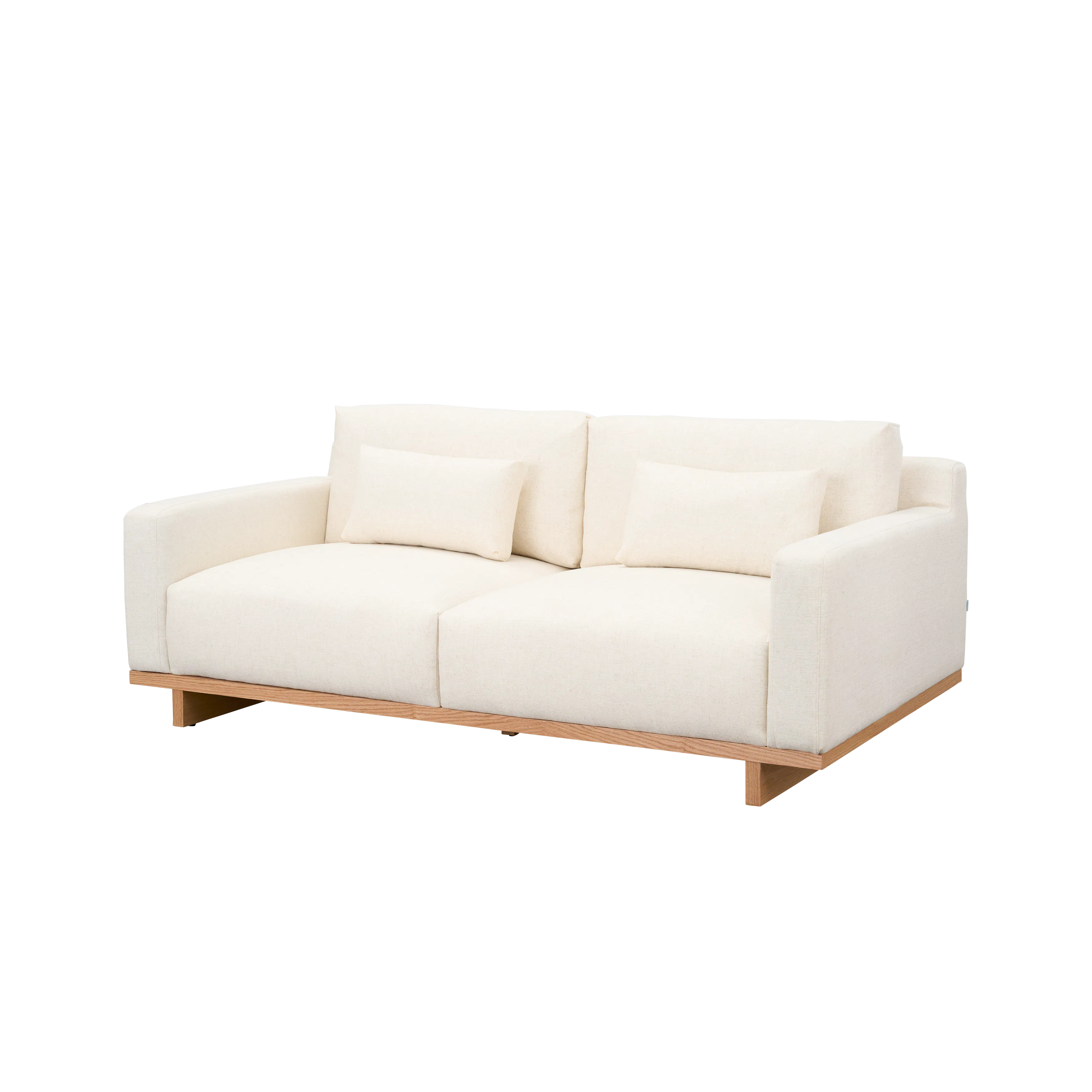 Miu 3 Seater Lounge Sofa - 11 - Cream-colored sectional sofa, minimalist design, modern decor, light beige upholstery, soft